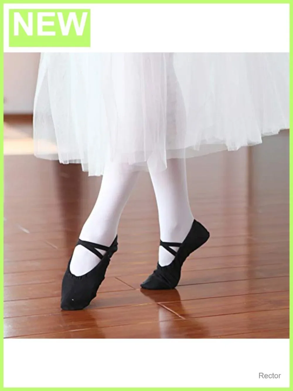 Toddler Girls Canvas Ballet Dance Slippers No-Tie
